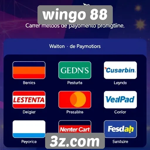 Métodos de pagamento aceitos no Wingo 88